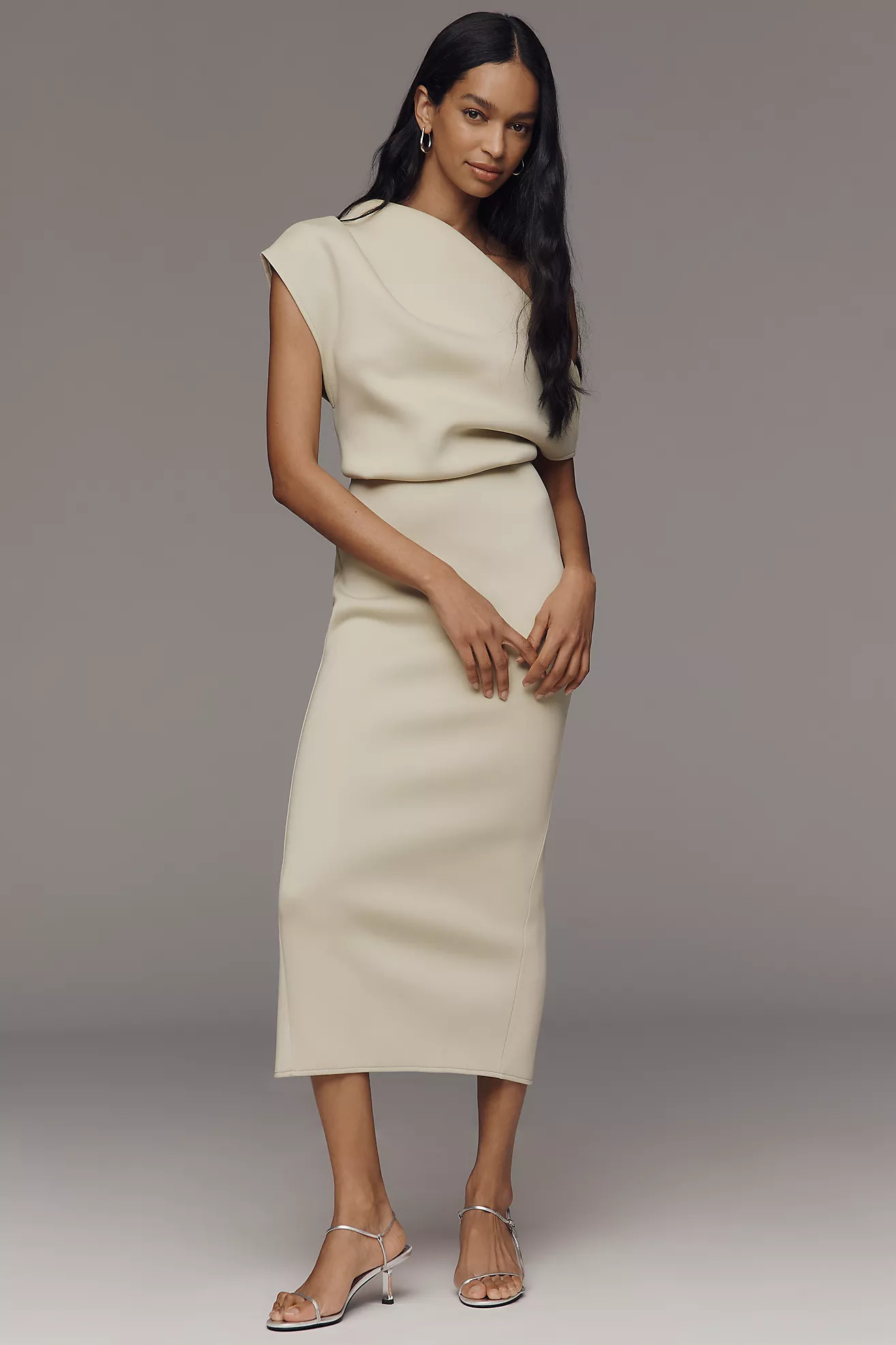 Extro&Vert Valentine Off-Shoulder Midi Dress | Anthropologie (US)