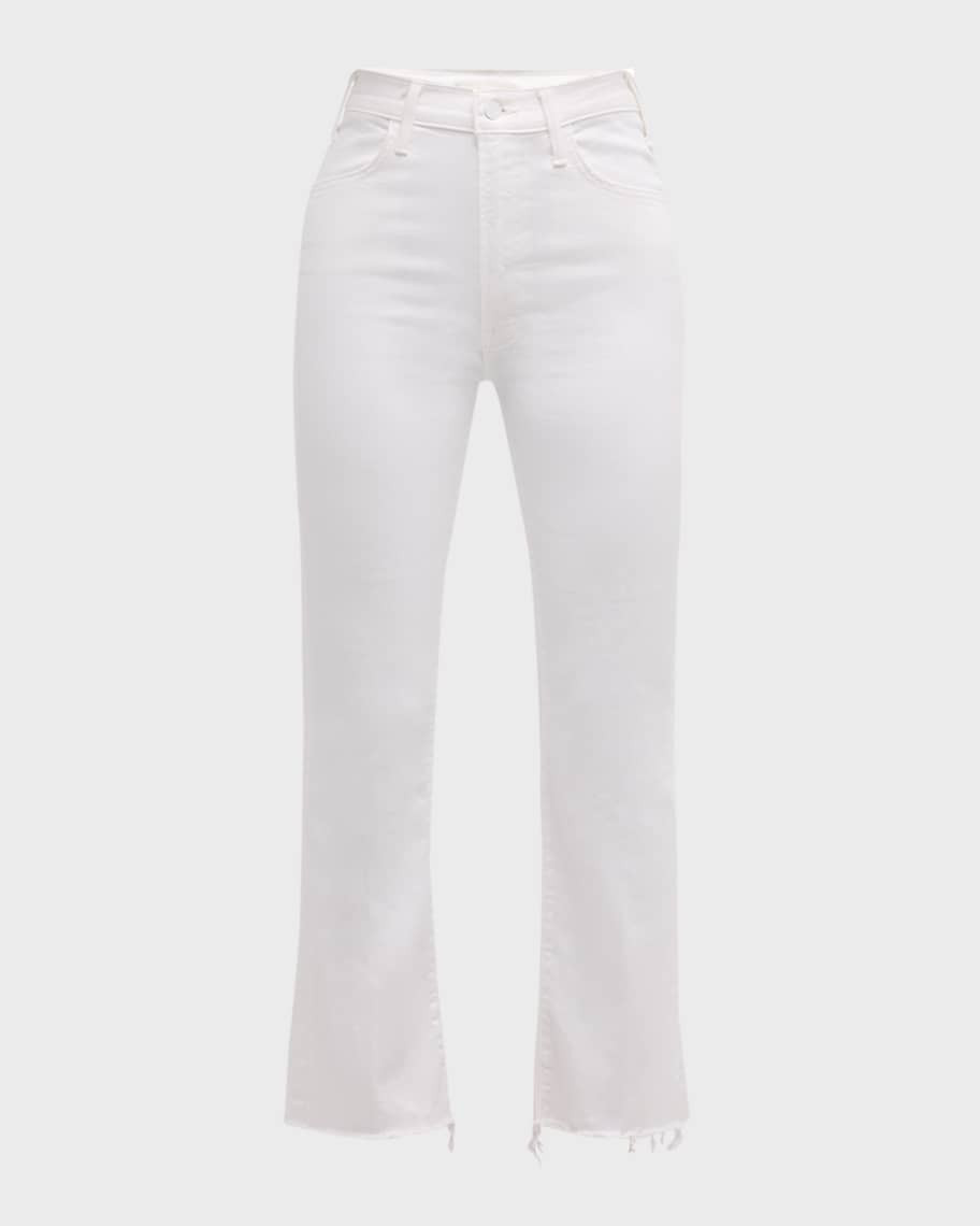 MOTHER The Hustler Ankle Fray Boot-Cut Jeans | Neiman Marcus