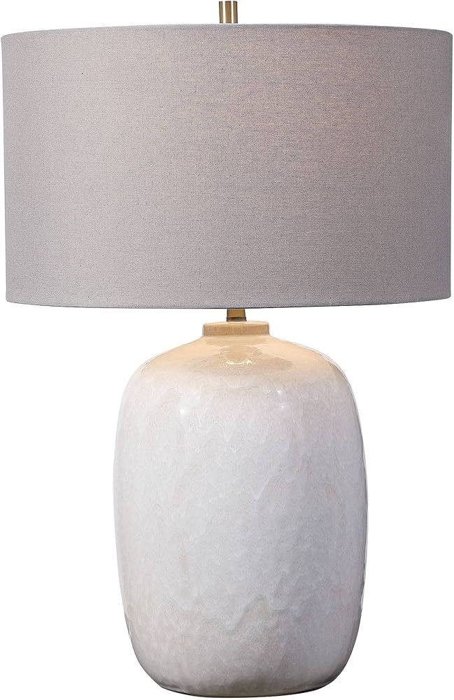 Uttermost Winterscape Cream-Ivory Drip Glaze Table Lamp | Amazon (US)