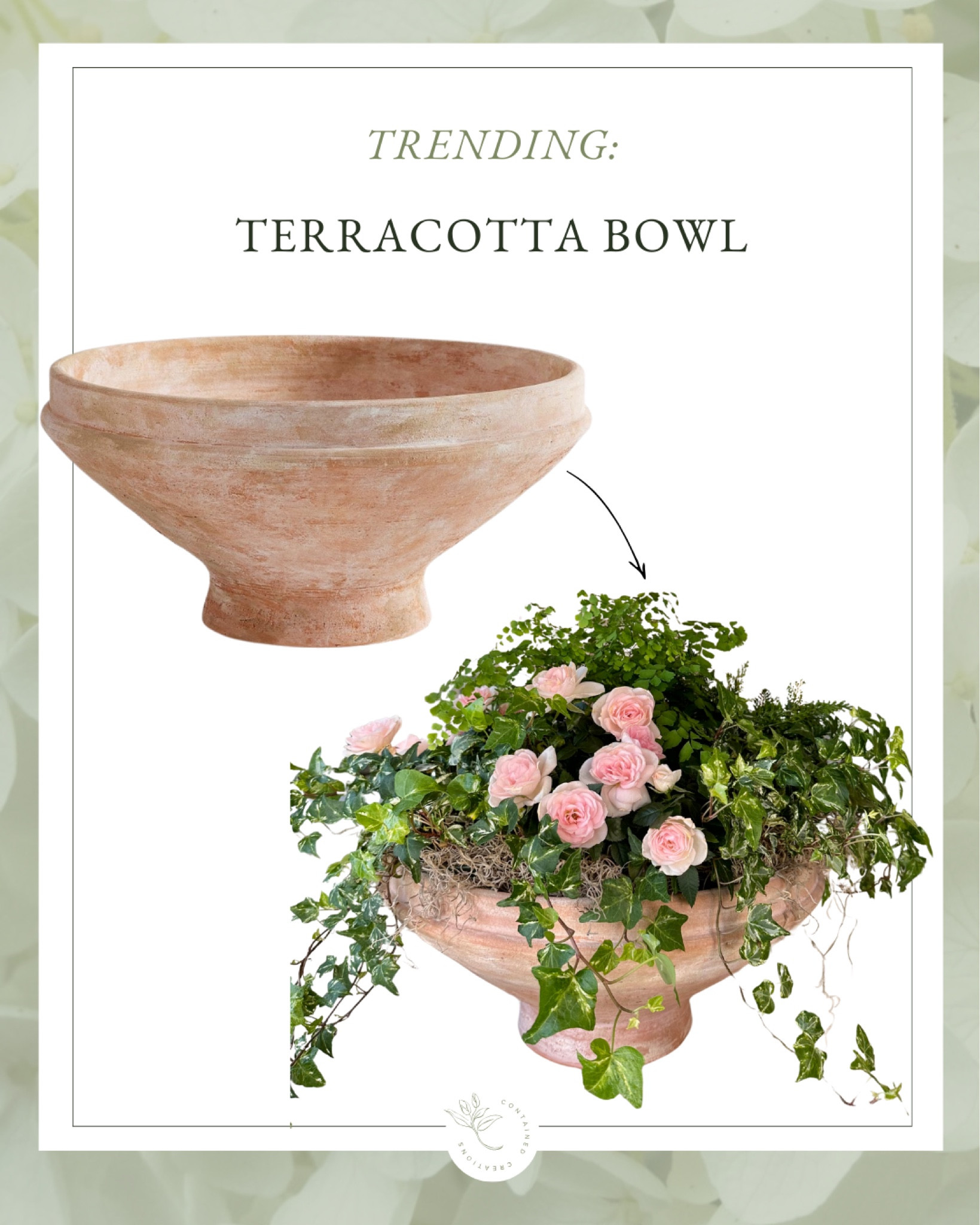 The soft peach color of this painted bowl is STUNNING! No drainage hole, so use indoors or under cover outdoors.

#LTKhome #LTKSeasonal