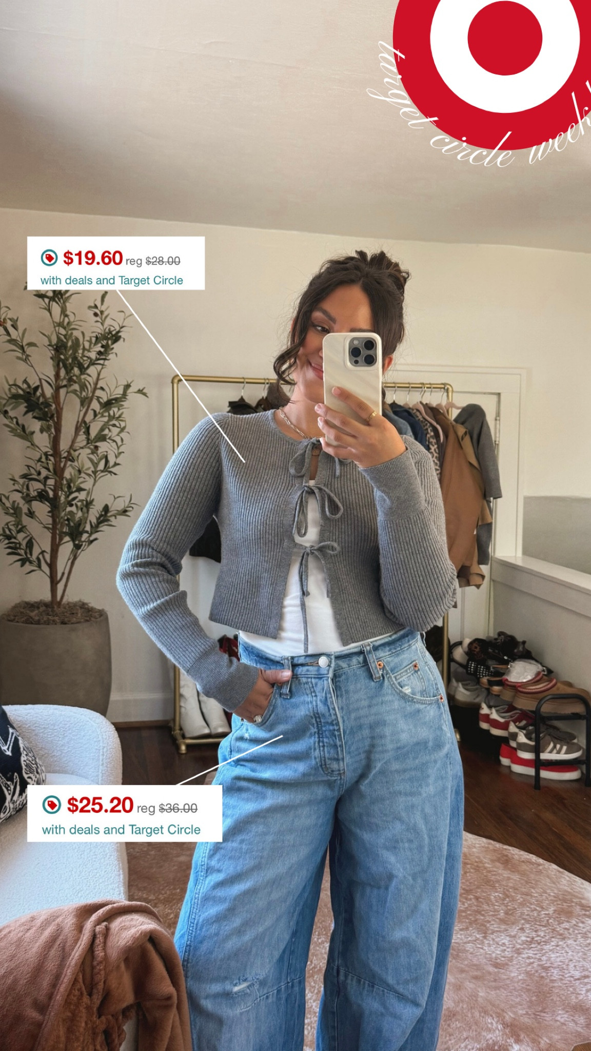 Target circle week!!

Sweater- medium
Jeans- 6