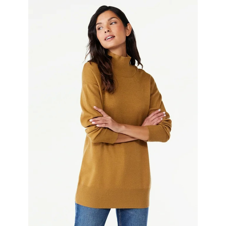 Free Assembly Women's Turtleneck Sweater, Midweight, Sizes XS-XXL | Walmart (US)