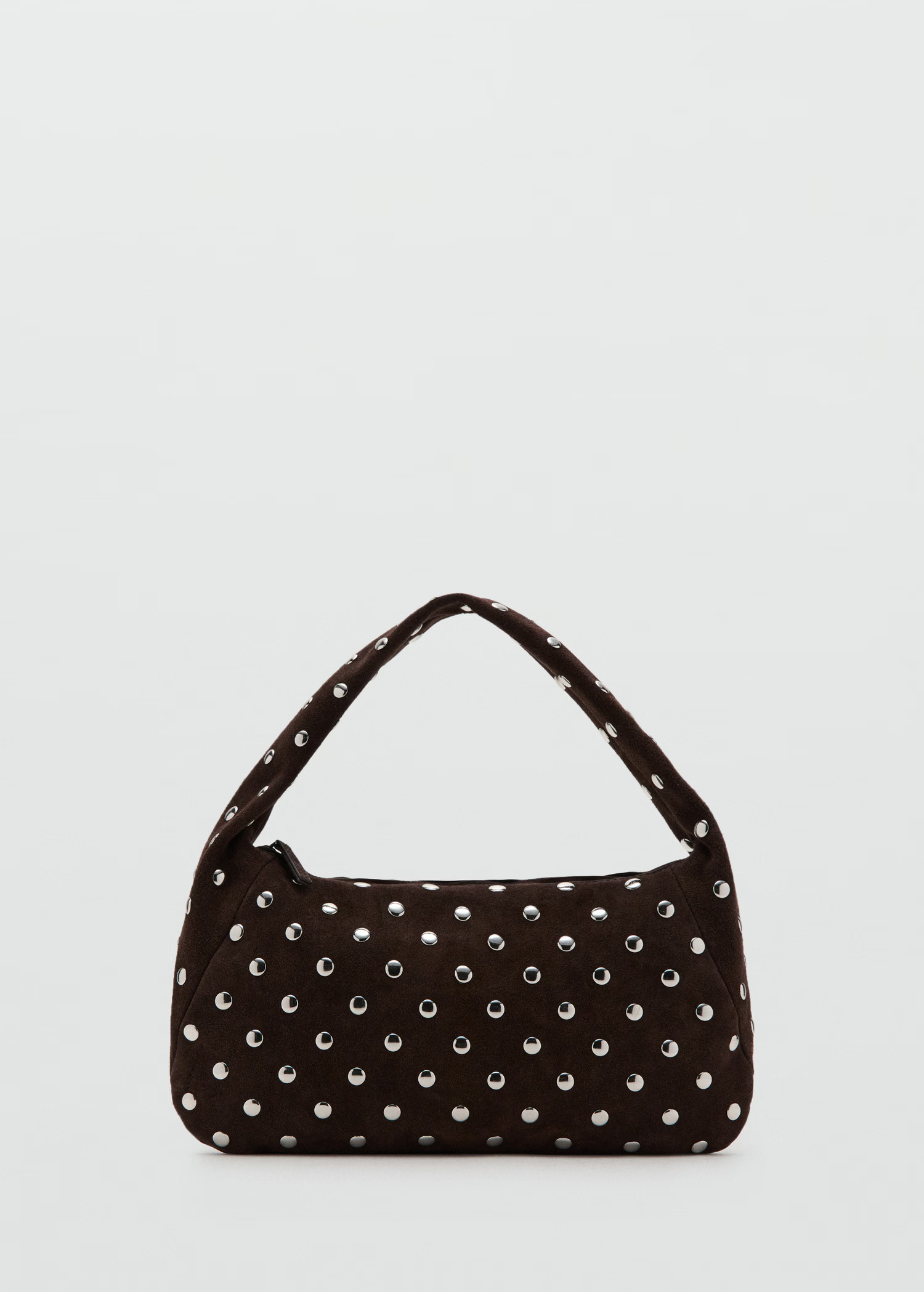 Sac porté épaule en cuir à clous | Mango EU