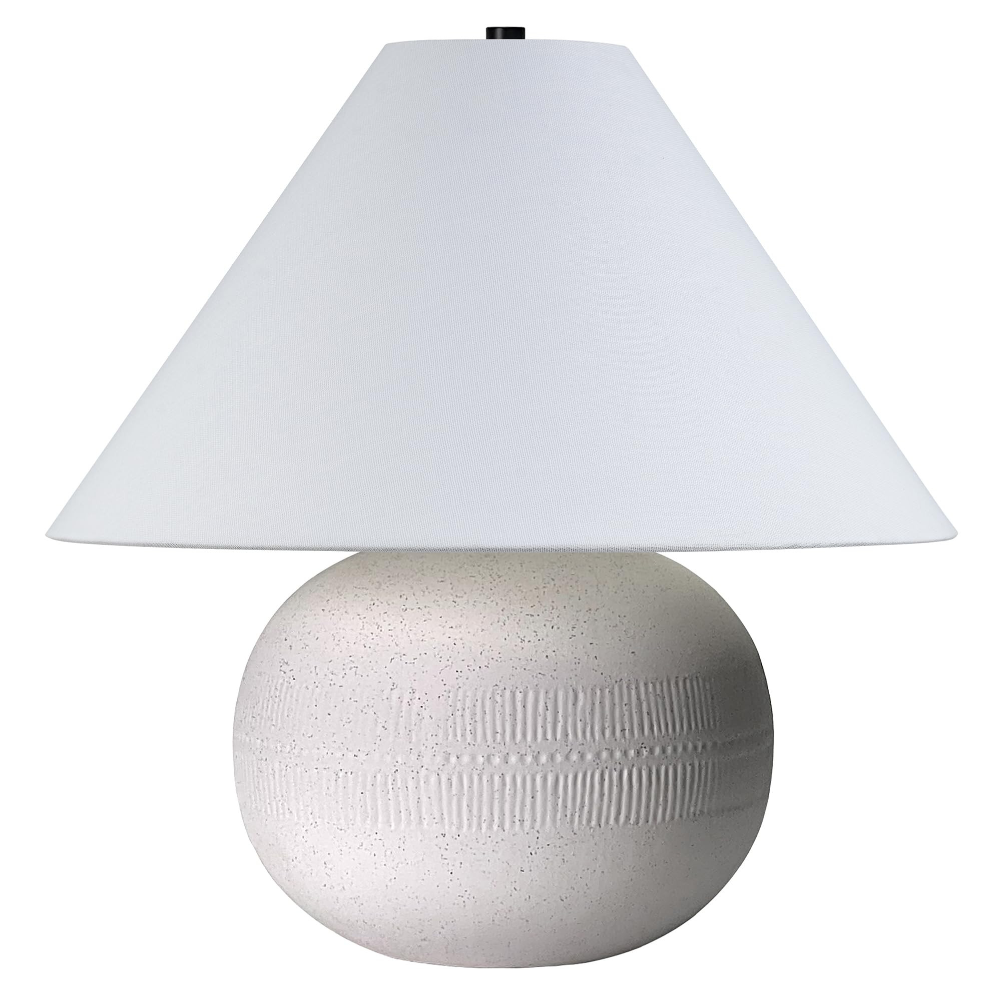 Henn&Hart 18.33" Modern 1-Light Table Lamp with White Fabric Cone Shade for Living Room, Bedroom, or Office, Light Bisque - Amazon.com | Amazon (US)
