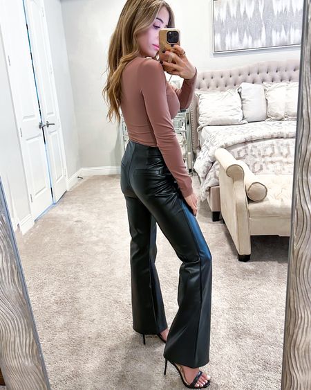 Cut out bodysuit Xs flare faux leather pants 24s on sale vegas outfit GNO black heels 

Follow my shop @samanthabelbel on the @shop.LTK app to shop this post and get my exclusive app-only content!

#liketkit #LTKsalealert #LTKunder100 #LTKunder50
@shop.ltk
https://liketk.it/40FDr

#LTKsalealert #LTKunder100 #LTKFind