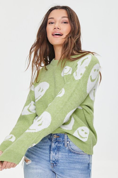 Happy Face Graphic Sweater | Forever 21 (US)