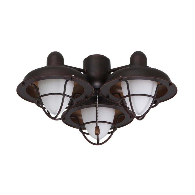 kathy ireland HOME by Luminance Emerson Boardwalk Cage LED Ceiling Fan Light Fixture- Oil Rubbed ... | Lowe's