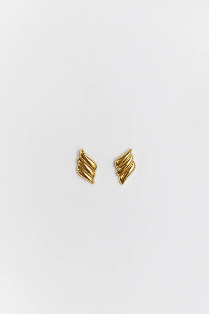 PORTER WING GOLD EARRINGS | DISSH