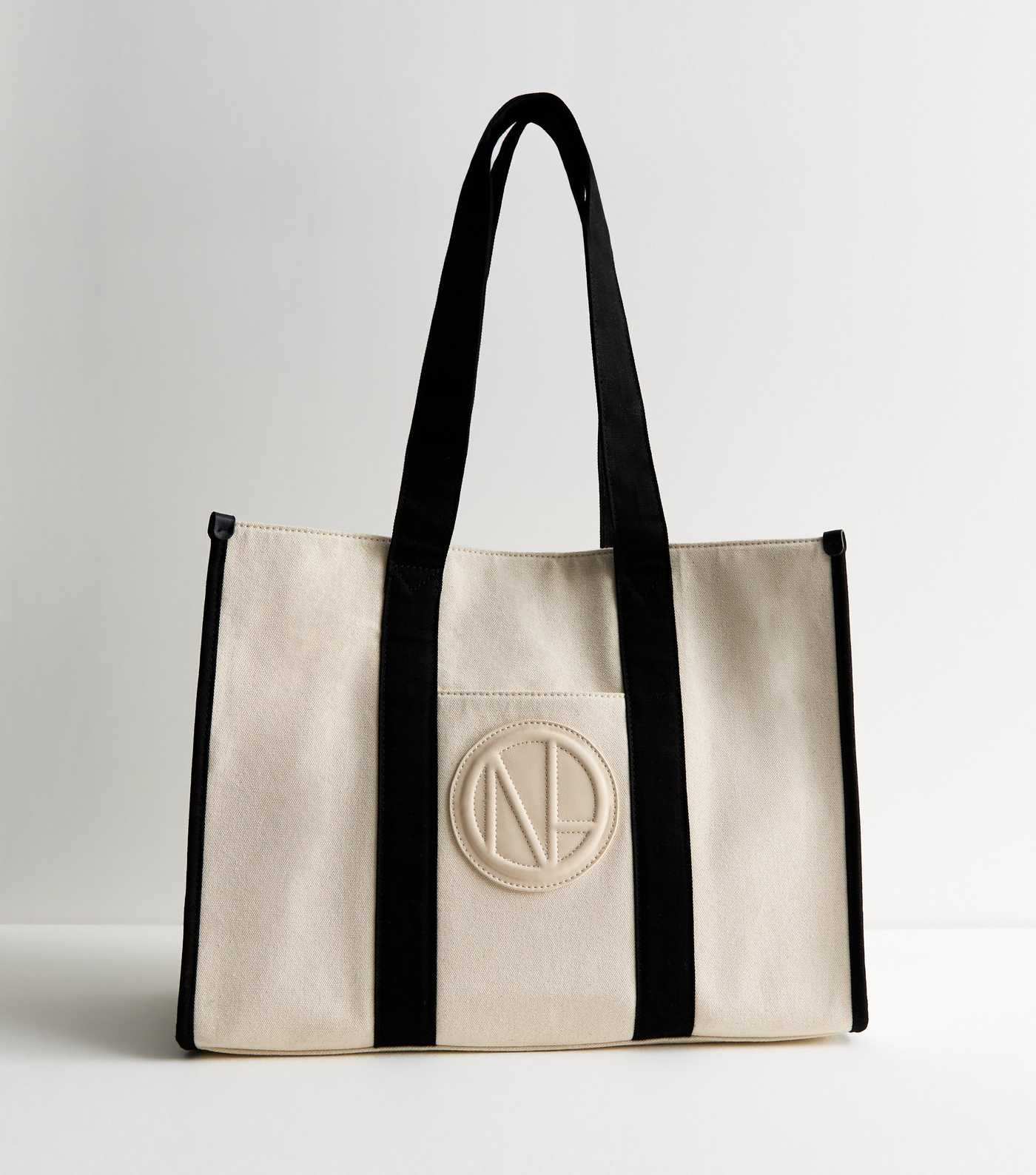 Beige NL Logo Large Tote Bag  | New Look | New Look (UK)