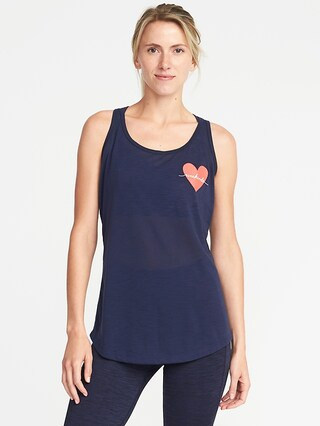 Old Navy Womens Graphic Racerback Performance Tank For Women Lost At Sea Navy Size S | Old Navy US