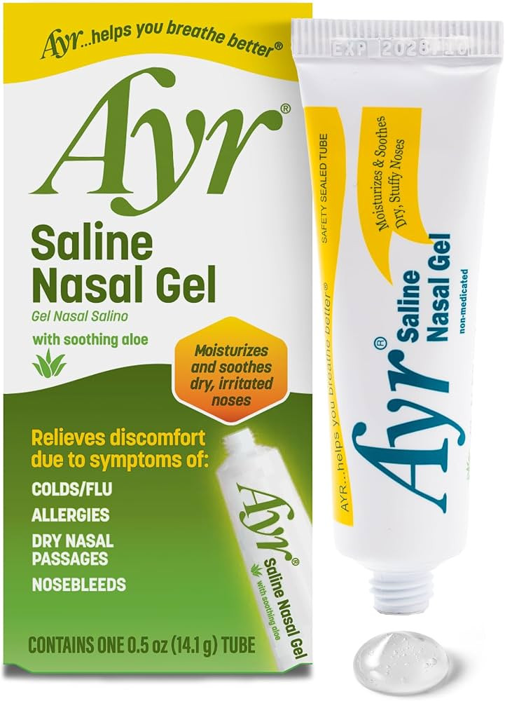 Ayr Saline Nasal Gel, With Soothing Aloe, 0.5 Ounce Tube (Pack of 1) | Amazon (US)