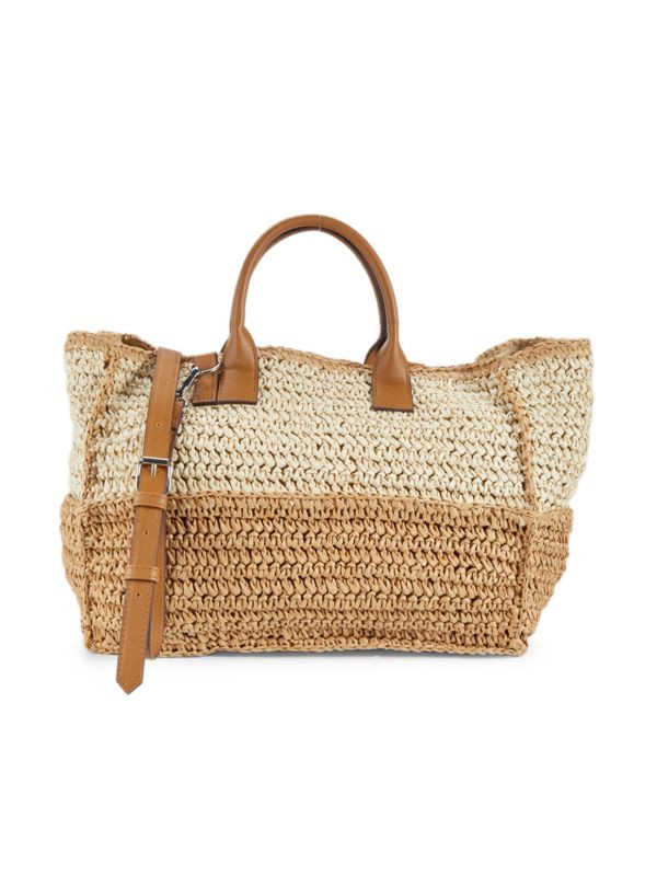 Seasonal Two-Tone Woven Tote | Saks Fifth Avenue OFF 5TH