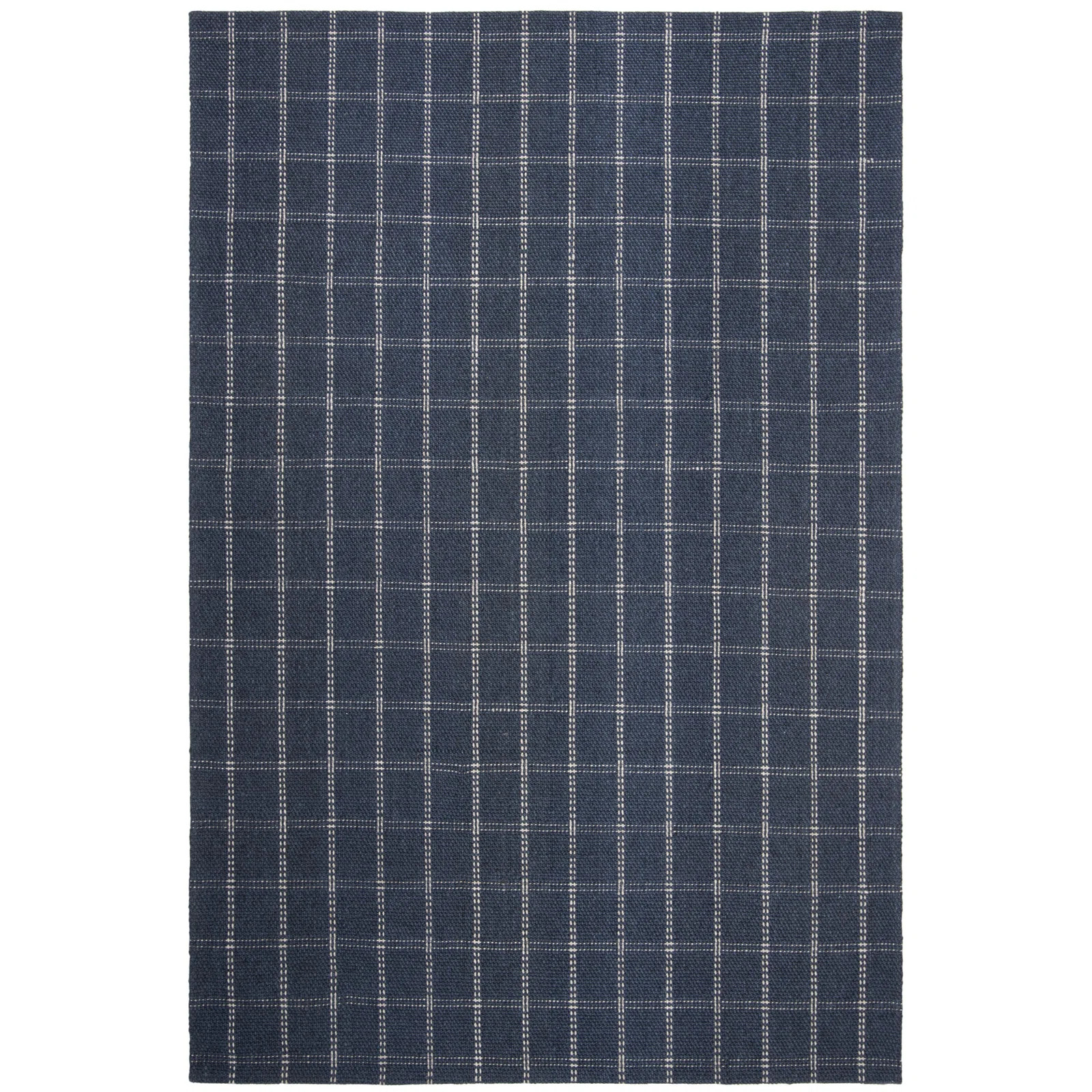 Tamworth Plaid Handmade Handwoven Area Rug in Navy | Wayfair North America