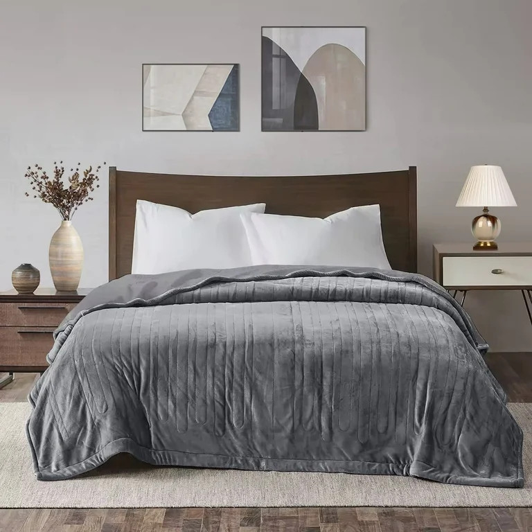 Royalcraft Electric Blanket King Size 90"x100" Flannel Heated Throw Blanket, Dual Controls Settin... | Walmart (US)