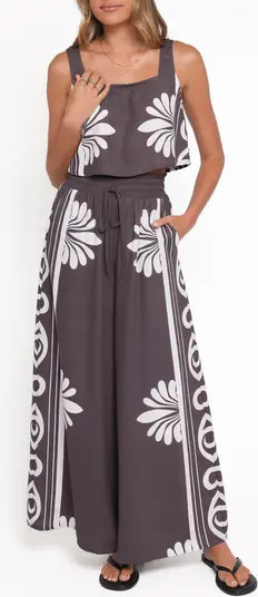 Timothy Linen Blend Square Neck Tank & Wide Leg Pants Set | Nordstrom