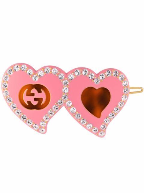 Hair clip with GG and hearts | Farfetch (AU)