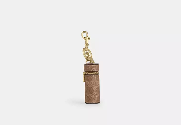 Lipstick Case Bag Charm In Signature Canvas | Coach (CA)