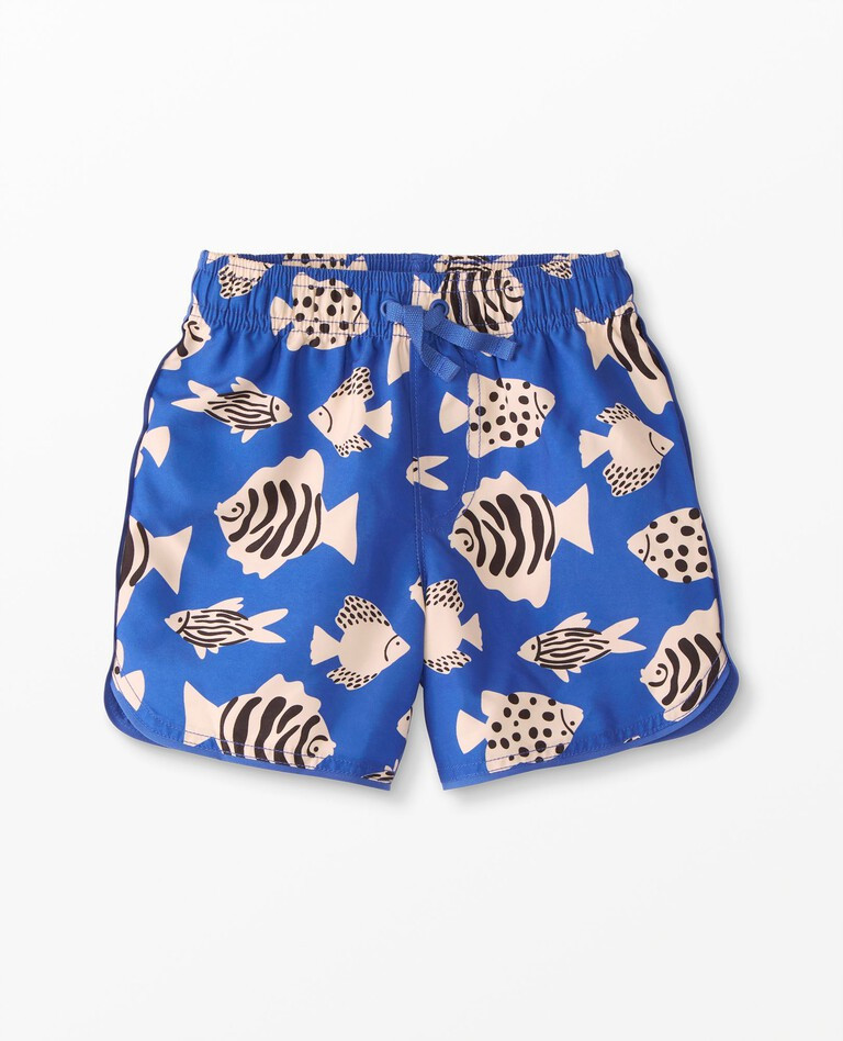 Print Dolphin Vent Swim Trunks | Hanna Andersson