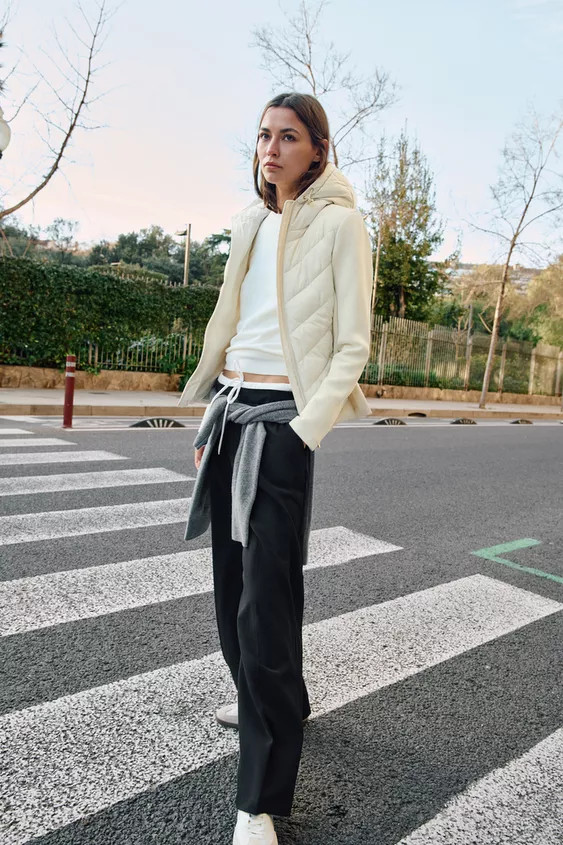 WIDE-LEG TROUSERS WITH DOUBLE WAISTBAND | Zara US