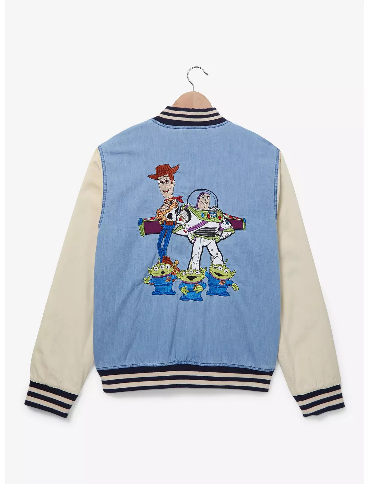 Disney Pixar Toy Story Buzz & Woody Denim Bomber Jacket - BoxLunch Exclusive | BoxLunch