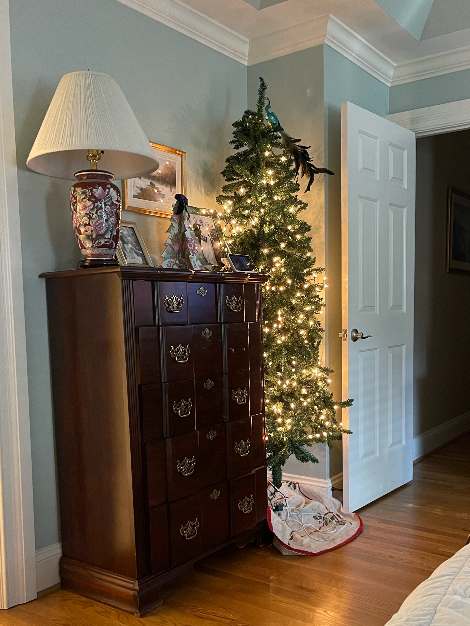 Slim full artificial Christmas tree 

#LTKFindsUnder50 #LTKHome #LTKHoliday