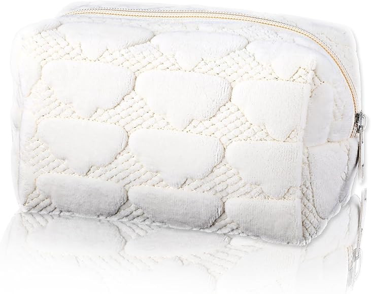 Molain Small Cosmetic Bag, Cute Cosmetic Bag Travel Cosmetic Bag Simple Portable Toiletry Bag Wom... | Amazon (US)