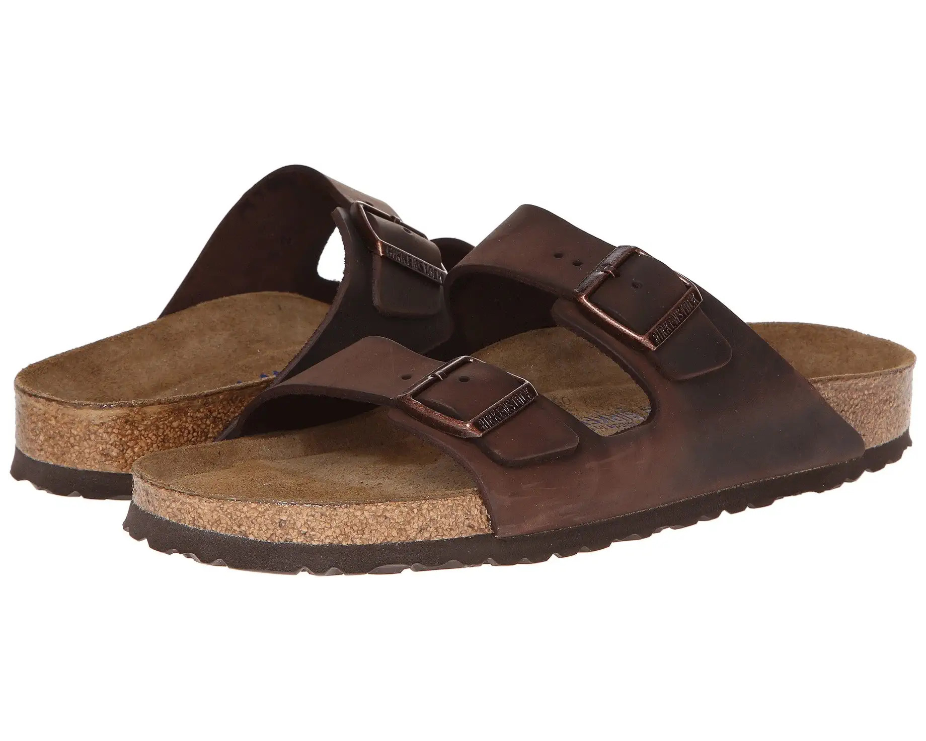 Birkenstock Arizona Soft Footbed - Oiled Leather (Unisex) | Zappos