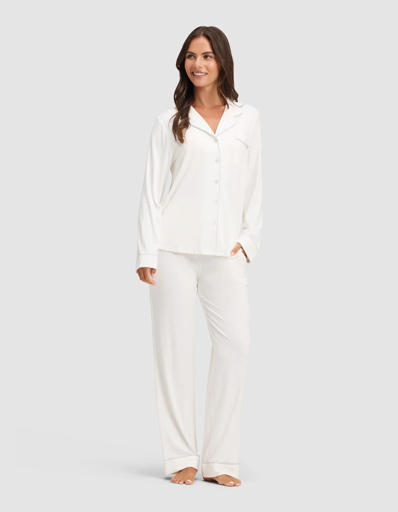 Women's Bamboo Stretch-Knit Long Sleeve Pajama Set | Cozy Earth
