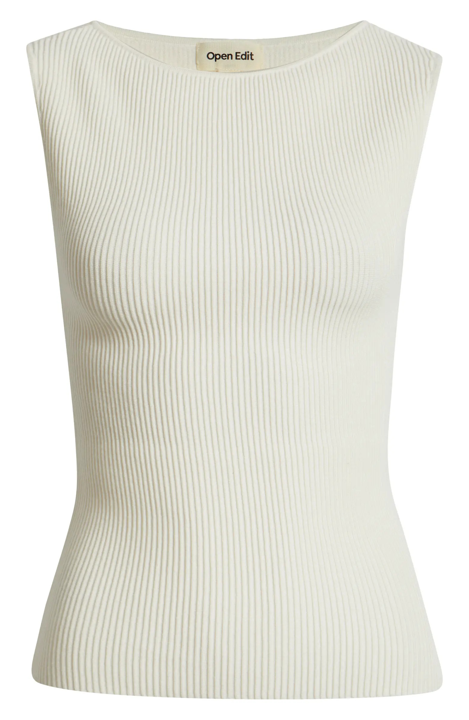Open Edit Luxe Sculpt Rib Sweater Tank | Nordstrom | Nordstrom