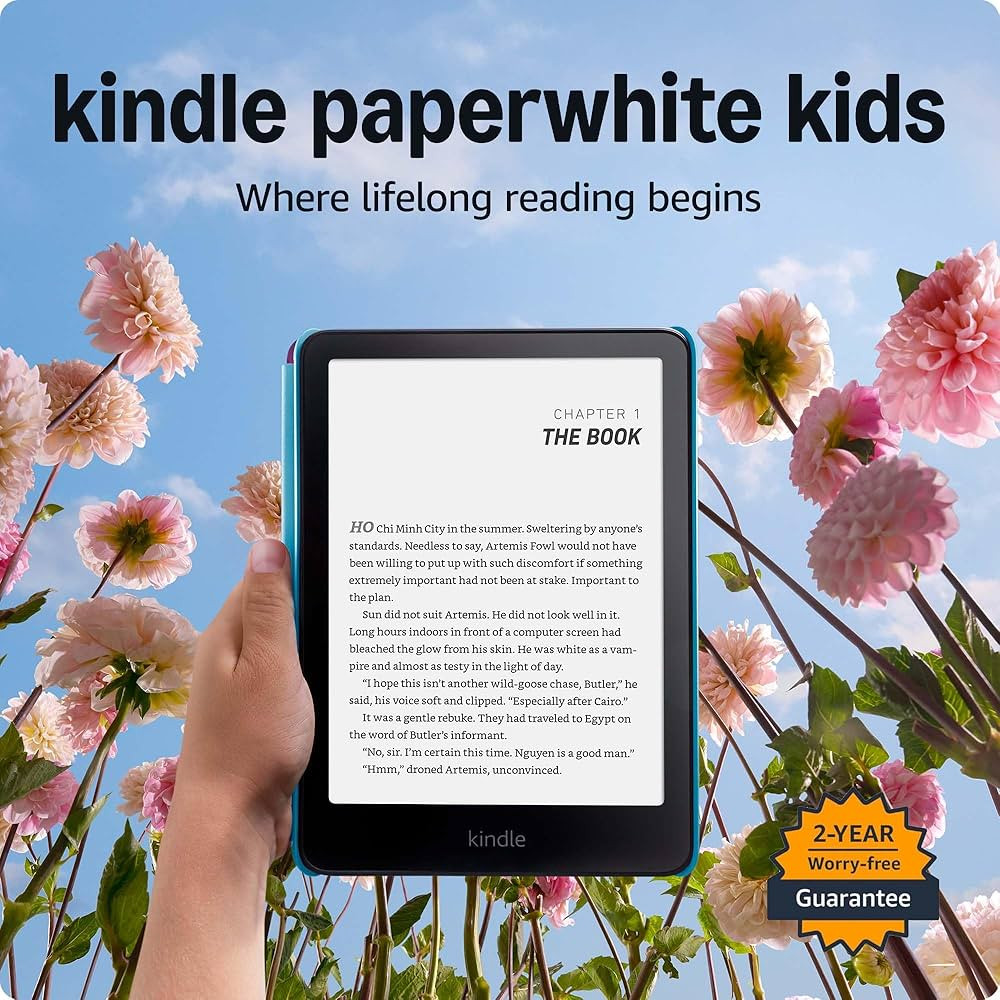 Amazon Kindle Paperwhite Kids 16GB (newest model) – larger 7" glare-free display – Kids read ... | Amazon (US)