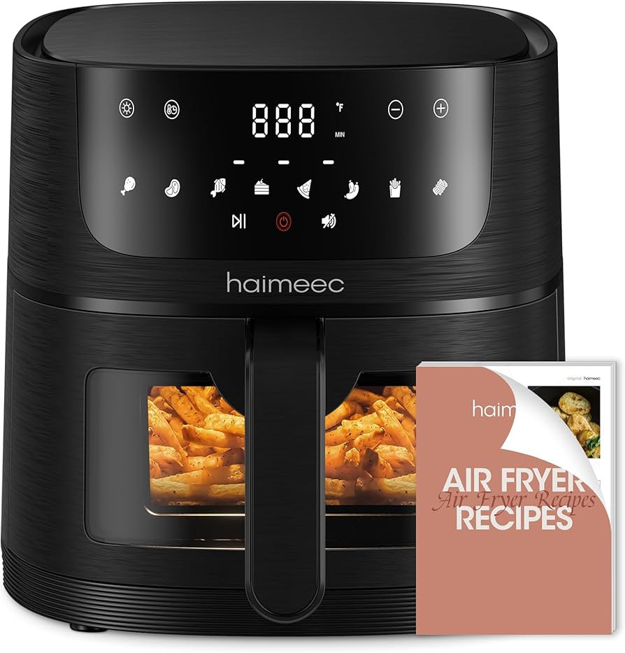 Air Fryer 8-in-1 with 4.2 Qt Capacity and Easy View Windows, Max 400F, 95% Less Oil, 100+ Recipes... | Amazon (US)