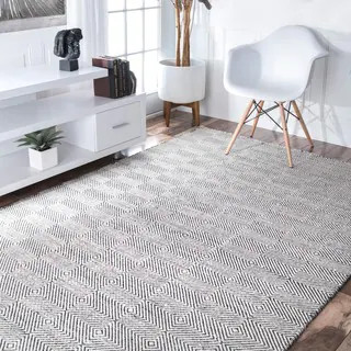 nuLOOM Handmade Concentric Diamond Trellis Wool/ Cotton Rug | Bed Bath & Beyond
