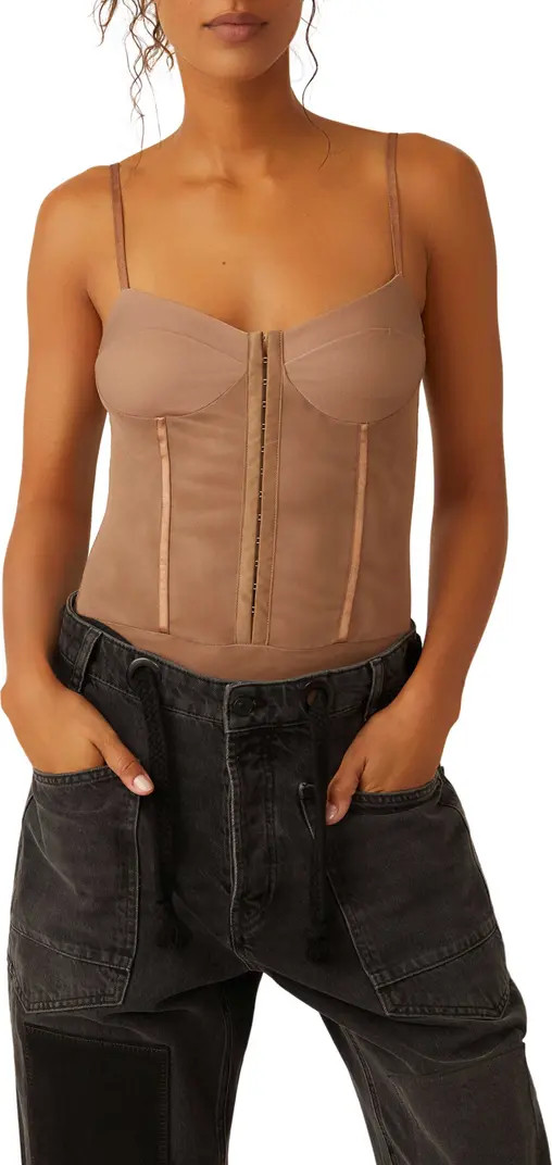 Free People Intimately FP Night Rhythm Corset Bodysuit | Nordstrom | Nordstrom