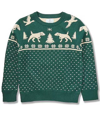 Class Club Little Boys Dog & Duck Intarsia Winter Pullover | Dillard's | Dillard's