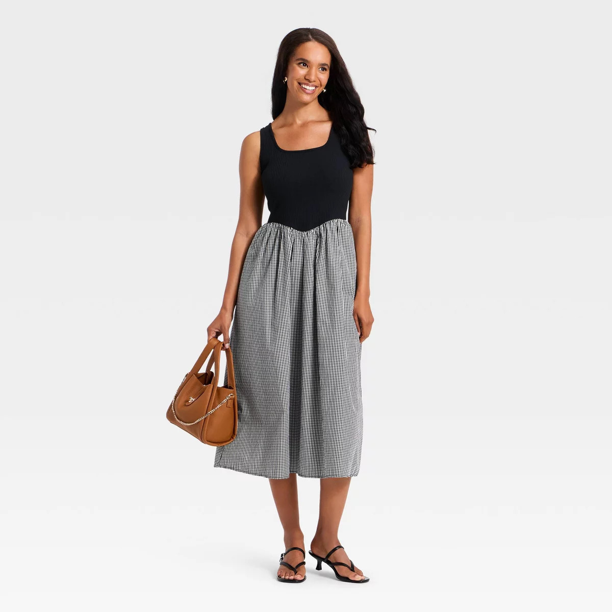 Women's Knit to Woven Midi Dress - A New Day™ | Target