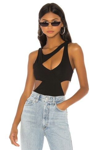 superdown Dawn Cutout Bodysuit in Black from Revolve.com | Revolve Clothing (Global)