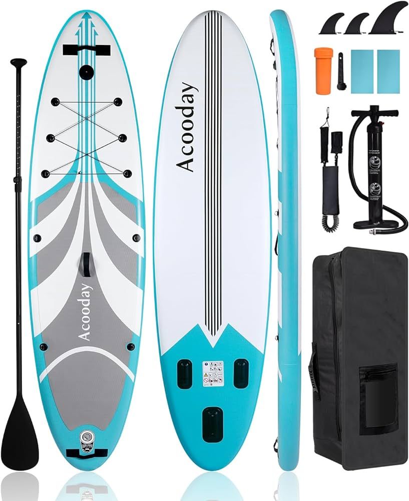Inflatable Paddle Board for Adults - Acooday Extra Wide Stand Up Paddleboards, 11ft Ultra-Light S... | Amazon (US)