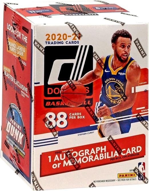 2020-21 Panini NBA Donruss Basketball Blaster Box - 11 Packs of 8-1 Auto or Memorabilia Card Per ... | Amazon (US)
