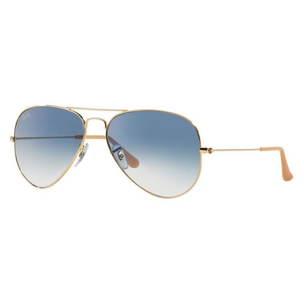Ray-Ban Aviator RB 3025 Unisex Gold Frame Light Blue Gradient Lens Sunglasses | Bed Bath & Beyond