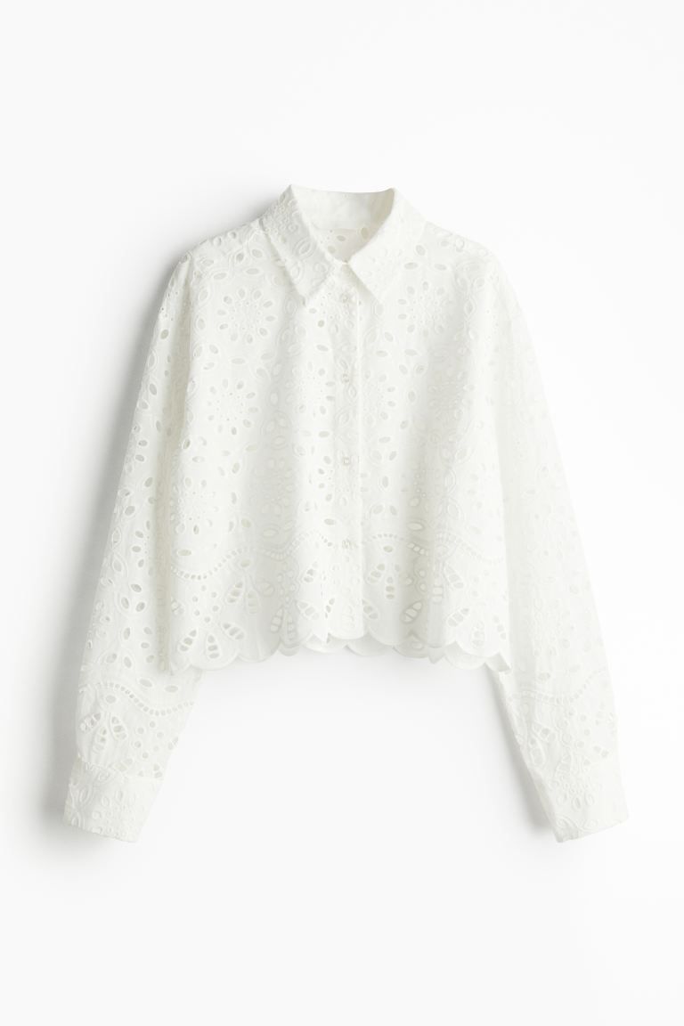 Eyelet Embroidered Shirt | H&M (US + CA)
