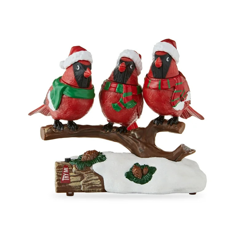 Animated Cardinals Christmas Tabletop Decoration, Multicolor, 6.25", by Holiday Time | Walmart (US)
