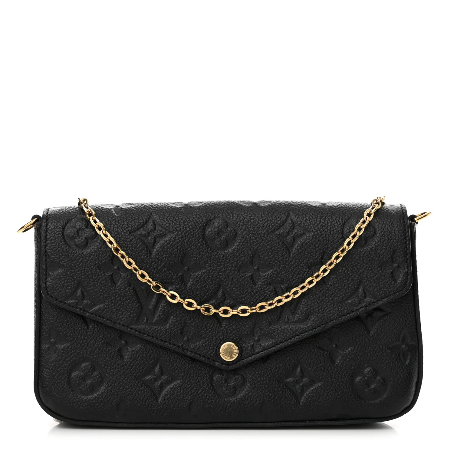 LOUIS VUITTON Empreinte Pochette Felicie Chain Wallet Black | FASHIONPHILE | FASHIONPHILE (US)