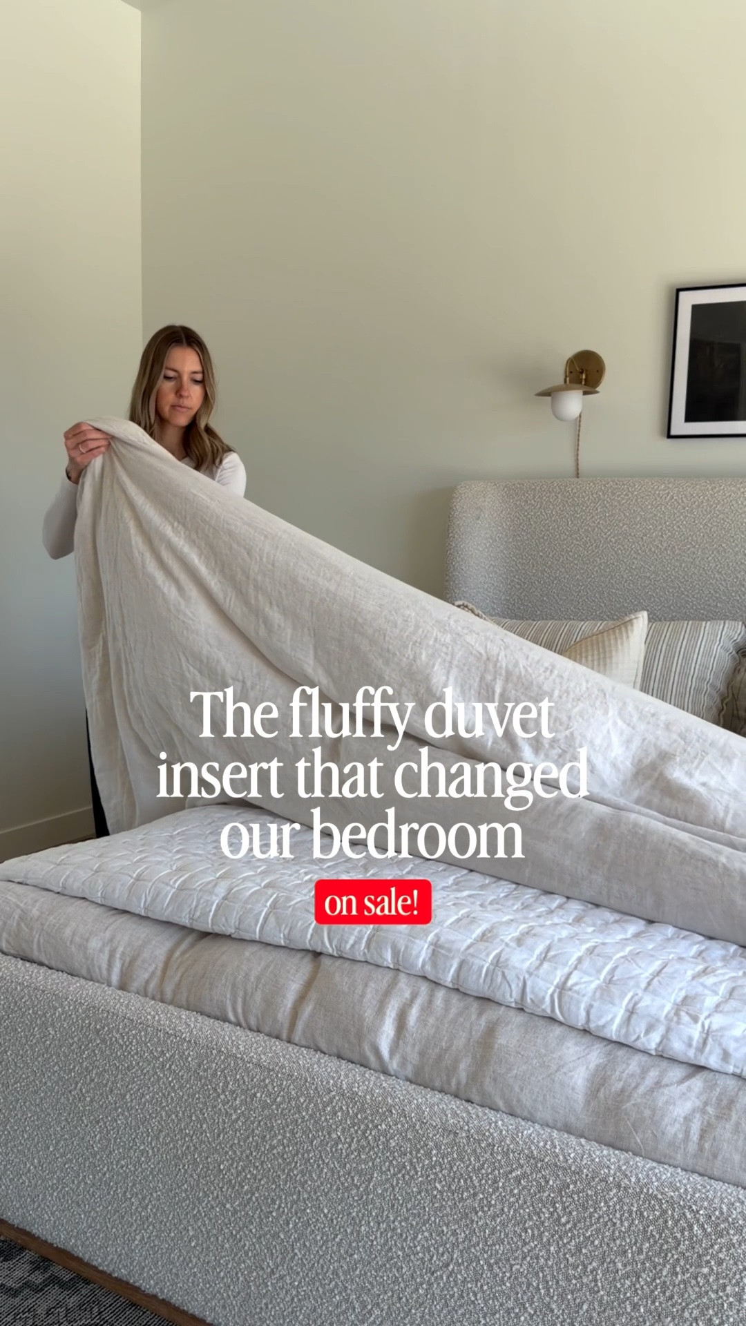 ☁️ I always get asked how we make our bed look so fluffy and I have found the best duvet insert! And the best part, you only need one! This duvet insert fills the duvet cover so there’s no gapping. 

We have this on all of our beds, that’s how much we love it. There’s two weights available - medium and light. We have the medium, but the kids have the light version. Order your bed size, don’t size up!

#fluffybed #hotelbed #duvet

#LTKHome #LTKSaleAlert