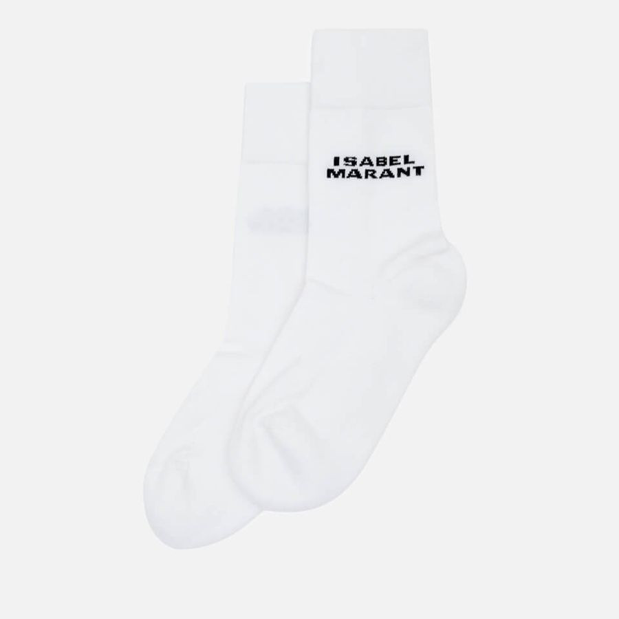 Isabel Marant Dawi Logo Cotton-Blend Socks | Coggles (Global)