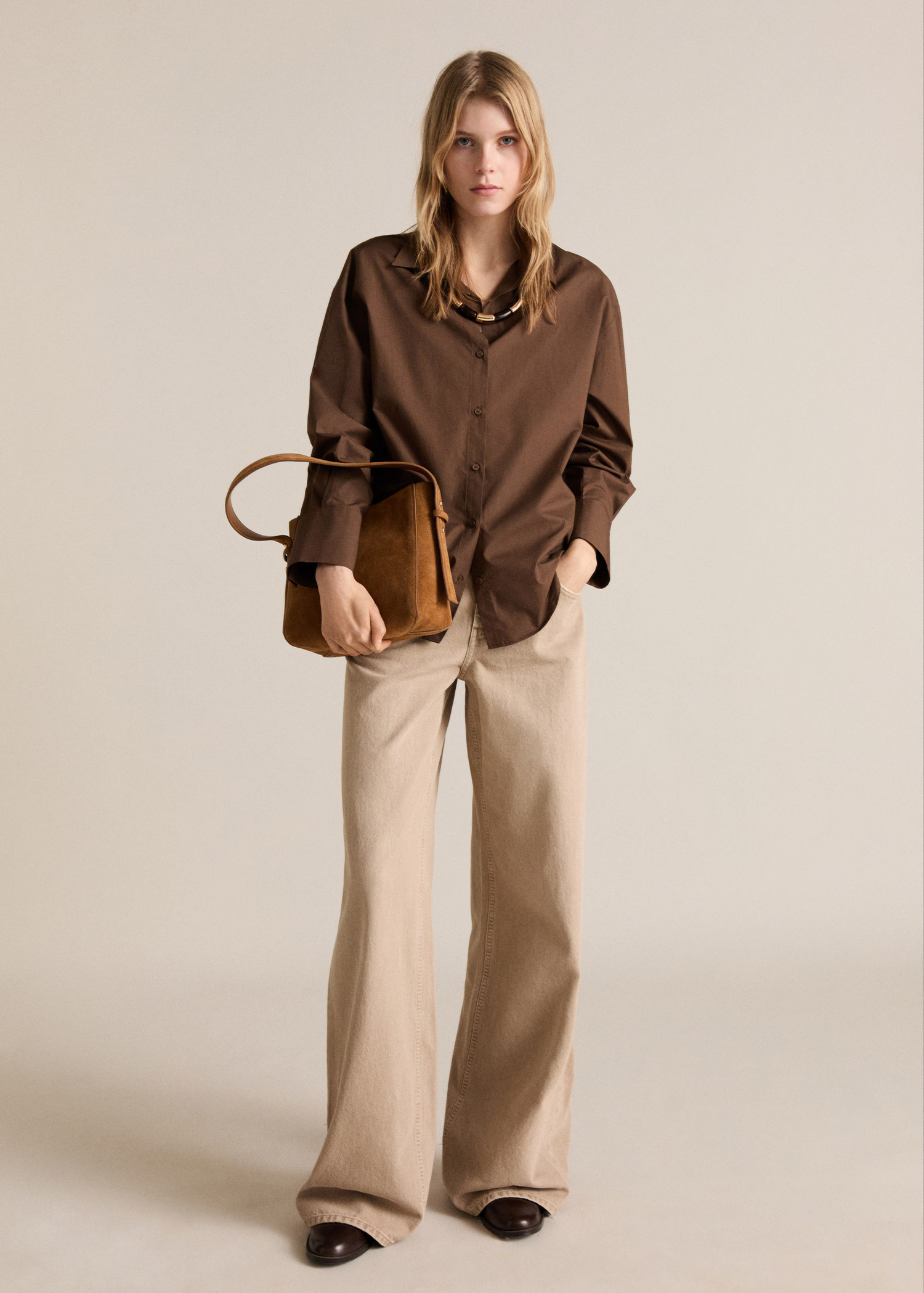 100% cotton straight-fit shirt - Women | MANGO USA | Mango (US/MX/AU)