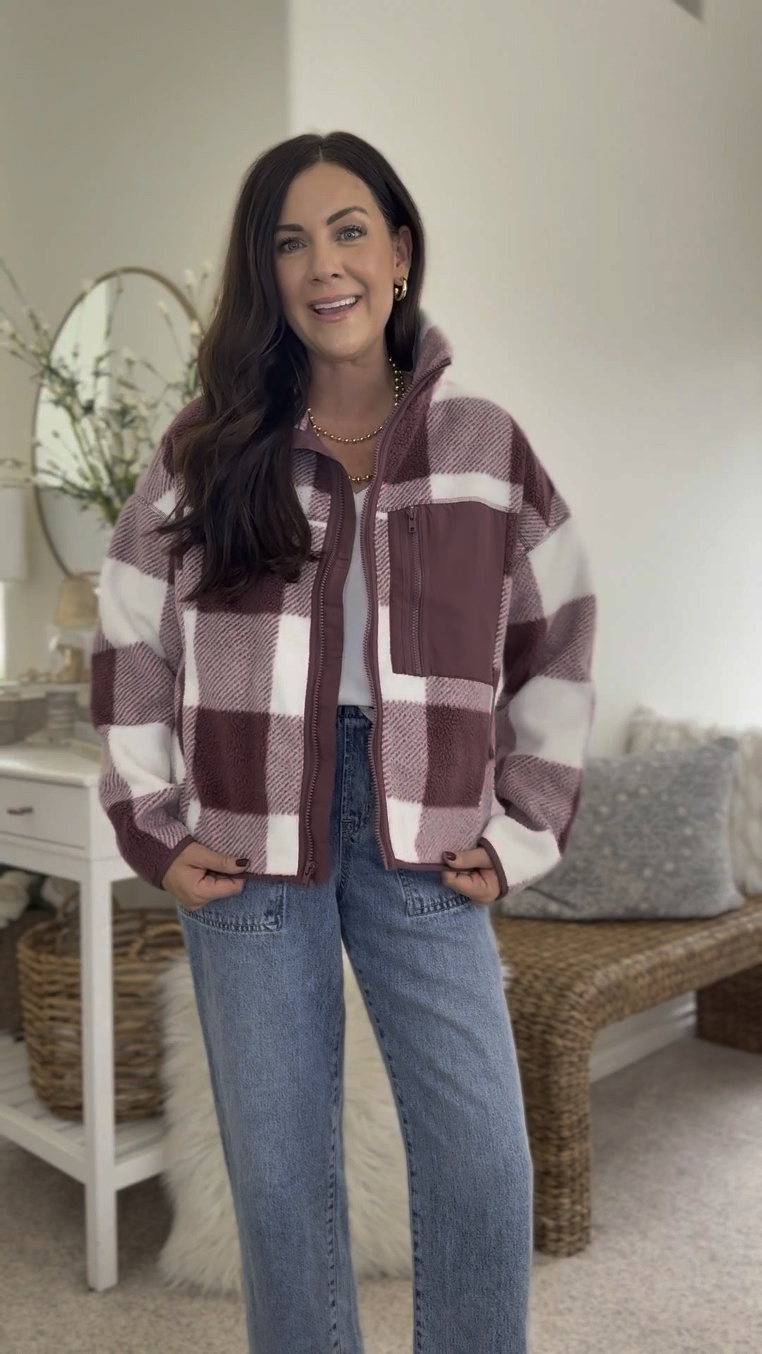 Cozy zip up jacket on mega sale! Now $16 was $34 use code: GOSHOP15 —wearing a medium, other prints + solids online

#LTKSeasonal #LTKSaleAlert #LTKGiftGuide