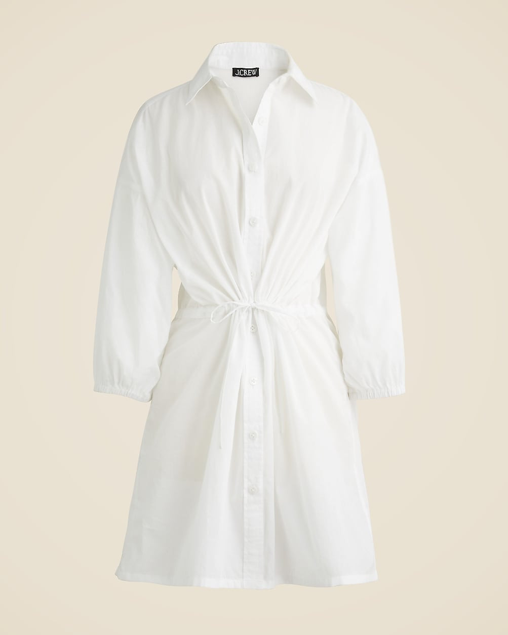 Cinched shirtdress in sheer cotton voile | J. Crew US