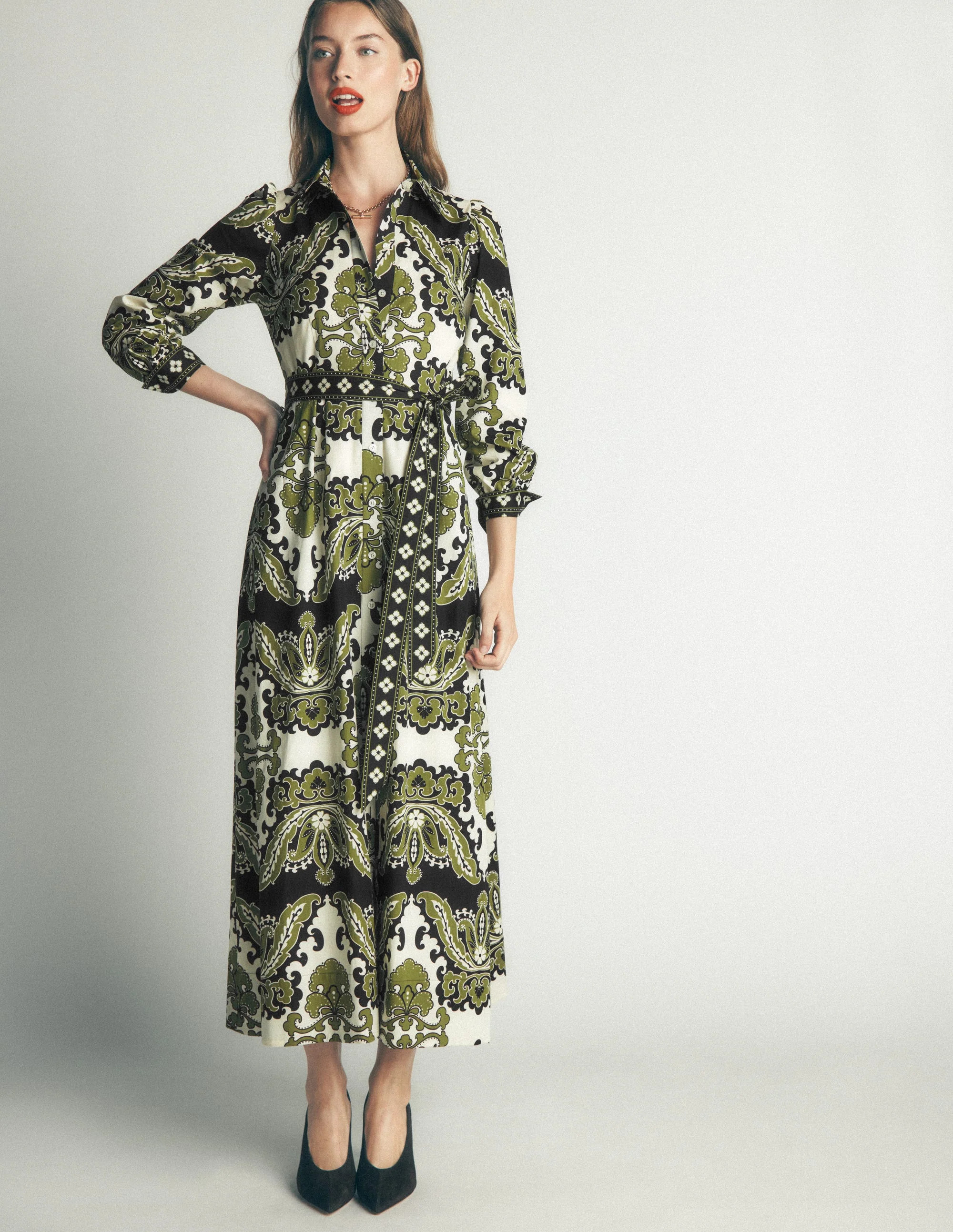 Boden Women's Maeve Cotton Midi Shirt Dress | Size 16/18 | Boden (US)