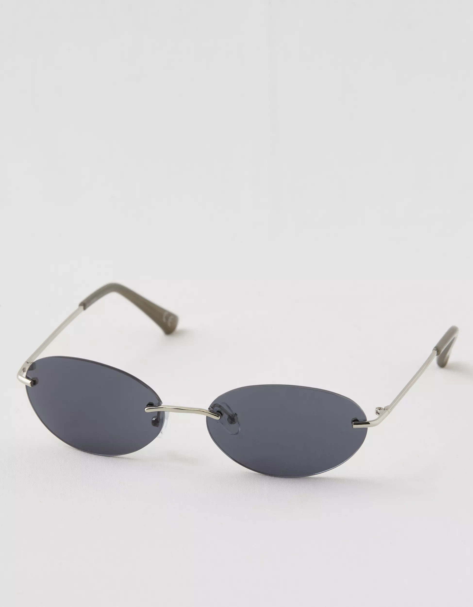 Aerie Rimless Metal Oval Sunglasses | Aerie