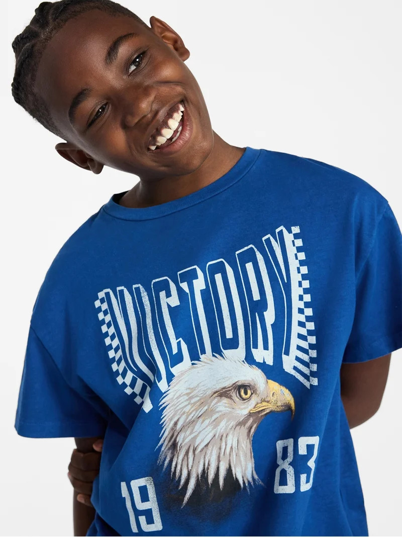 Weekend Academy Boys Graphic Tee with Short Sleeves, Sizes 4-18 | Walmart (US)